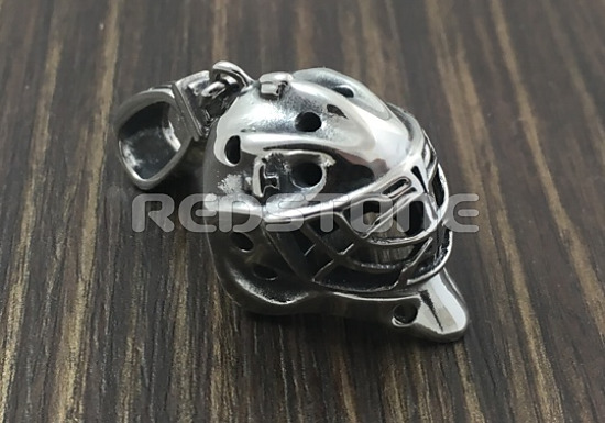 Oceľový prívesok brankárska hokejová prilba